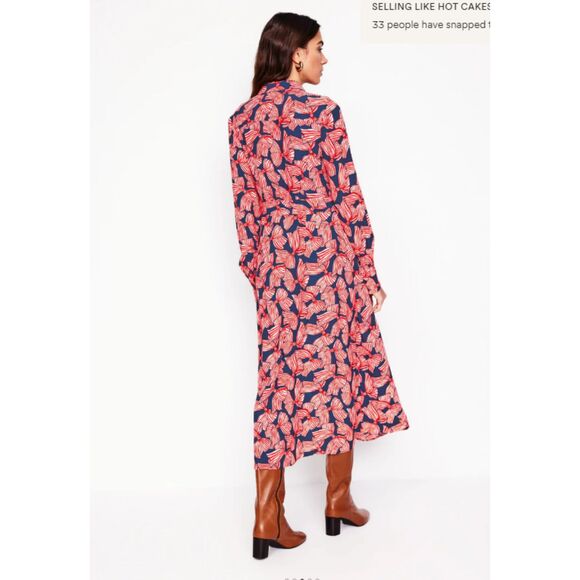 Boden Red and Blue Midi Dress - Picture 2 of 4